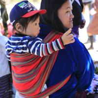 Bhutanese Baby & Mom, Jambay Festival, Bumthang, Bhutan