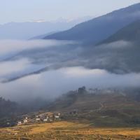 Bhutanese Landscape, Chumey Valley road to Bumthang, Bhutan